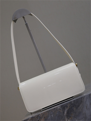 cd miss D*or flap bag patent calfskin white