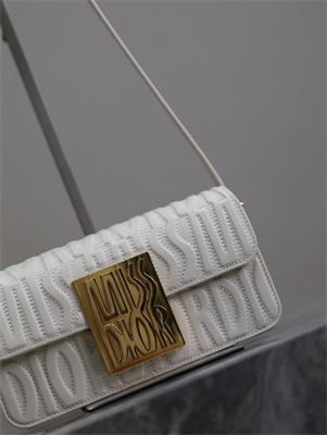cd miss D*or flap bag white quilted miss D*or allover calfskin