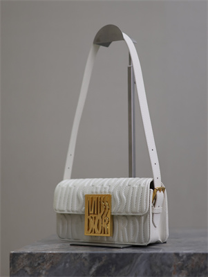 cd miss D*or flap bag white quilted miss D*or allover calfskin