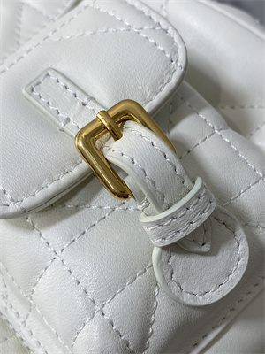CD CARO BACKPACK Small Macrocannage Lambskin White
