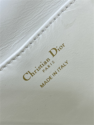 CD CARO BACKPACK Small Macrocannage Lambskin White