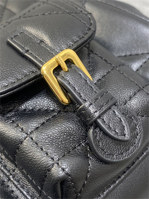 CD CARO BACKPACK Small Macrocannage Lambskin Black