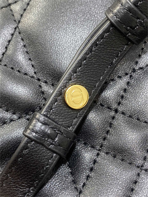 CD CARO BACKPACK Small Macrocannage Lambskin Black