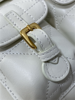 CD CARO BACKPACK MEDIUM Macrocannage Lambskin White