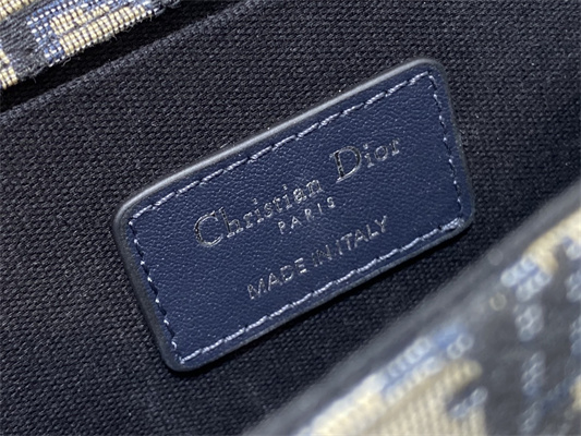 CD Small 30 Montaigne Bag Blue Oblique Jacquard & Leather