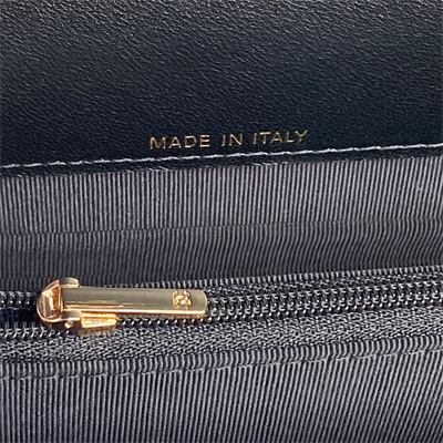 Ch*el clutch with chain lambskin, strass & gold-tone metal black ap4293