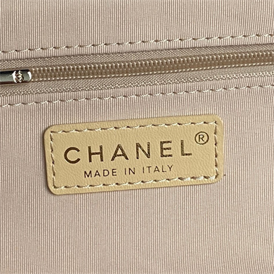 Ch*el vanity case shiny crumpled lambskin & gold-tone metal beige as5222