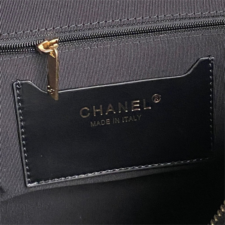 Cha.nel 24A Bowling Bag Shiny Calfskin Gold-Tone Metal Black AS4933