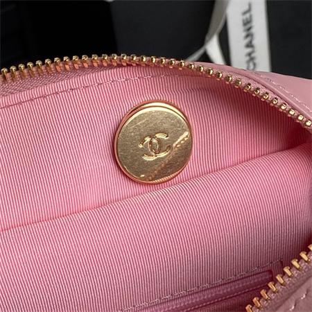 Cha.nel 24A Bowling Bag Shiny Calfskin Gold-Tone Metal Pink AS4933