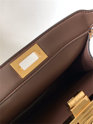 Fen.di PEEKABOO ICONIC ISEEU Small leather bag Brown