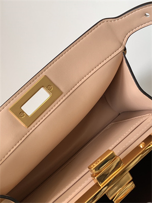 Fen.di PEEKABOO ICONIC ISEEU Small leather bag Brown