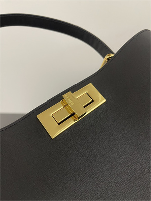 Fen.di Peekaboo Soft Medium Leather Bag Black