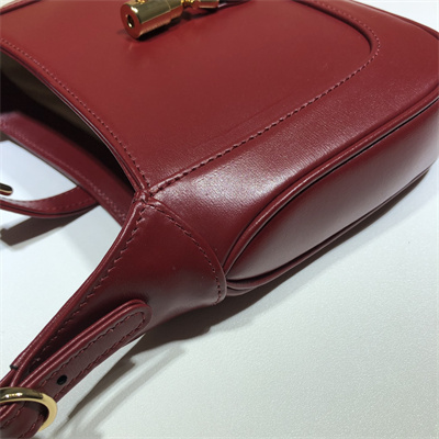 Gu.cci Jackie 1961 Mini Shoulder Bag Red Leather 637091