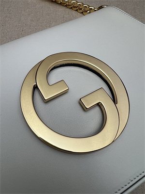 Gu.cci Blondie Shoulder Bag White Leather 699268