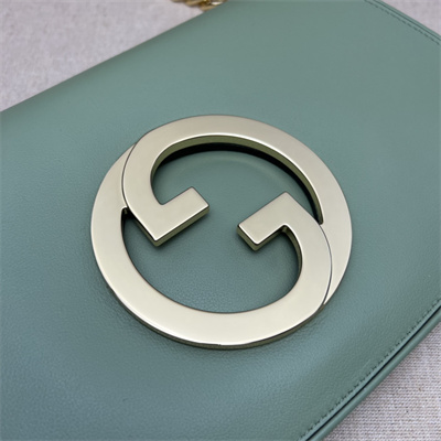 Gu.cci Blondie Shoulder Bag Green Leather 699268