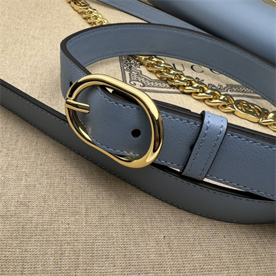 Gu.cci Blondie Shoulder Bag Blue Leather 699268