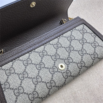 gu.cci blondie continental chain wallet gg S*p*e canvas brown 725215