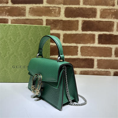 Gu.cci Dionysus Mini Top Handel Bag Green Leather 752029