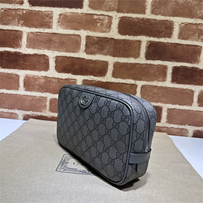 Gu.cci Savoy Toiletry Case with Web Grey 760019