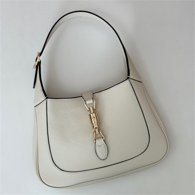 Gu.cci Jackie 1961 Small Shoulder Bag Ivory Natural Grain Leather 810232