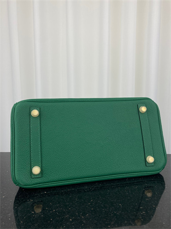 Bir.kin Bag TOGO Leather 25/30/35CM Gold/Silver Hardware In Vert Verigo Color HS
