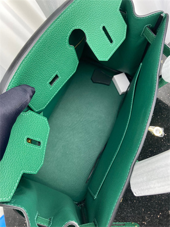 Bir.kin Bag TOGO Leather 25/30/35CM Gold/Silver Hardware In Vert Verigo Color HS