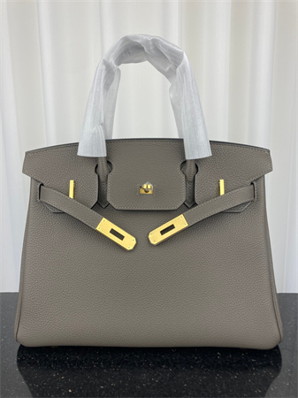 Bir.kin Bag TOGO Leather 25/30/35CM Gold/Silver Hardware In Etain Color HS