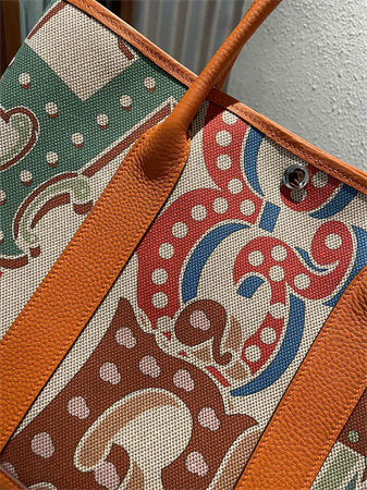 Her.mes Garden Party 36CM Togo Leather and Graffiti Canvas HS