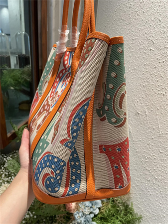 Her.mes Garden Party 36CM Togo Leather and Graffiti Canvas HS