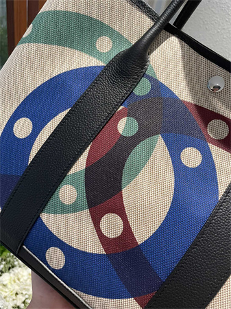 Her.mes Garden Party 36CM Togo Leather and Graffiti Canvas HS