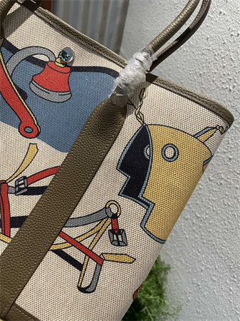 Her.mes Garden Party 36CM Togo Leather and Graffiti Canvas HS