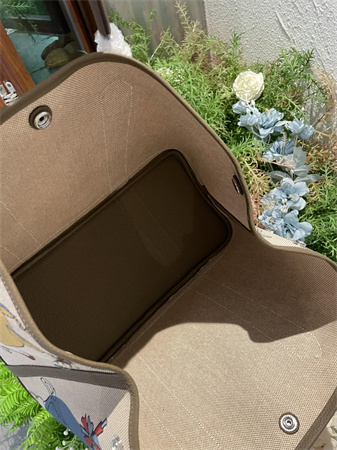 Her.mes Garden Party 36CM Togo Leather and Graffiti Canvas HS