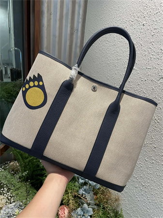 Her.mes Garden Party 36CM Togo Leather and Graffiti Canvas HS