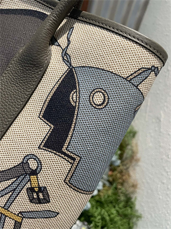 Her.mes Garden Party 36CM Togo Leather and Graffiti Canvas HS