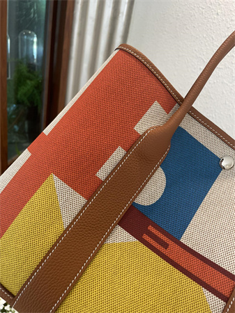 Her.mes Garden Party 36CM Togo Leather and Graffiti Canvas HS