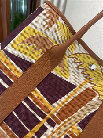 Her.mes Garden Party 36CM Togo Leather and Graffiti Canvas HS