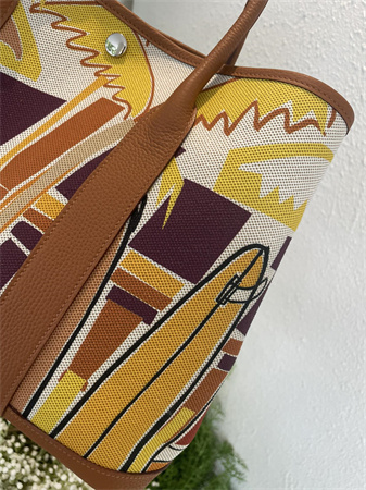 Her.mes Garden Party 36CM Togo Leather and Graffiti Canvas HS