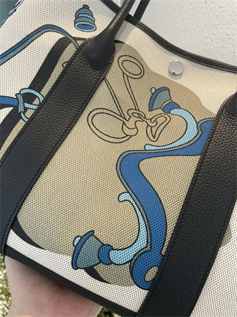 Her.mes Garden Party 36CM Togo Leather and Graffiti Canvas HS