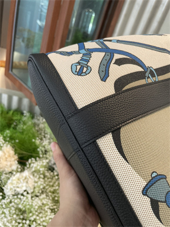 Her.mes Garden Party 36CM Togo Leather and Graffiti Canvas HS