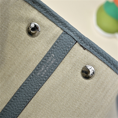 H**mes garden party 30/36cm togo leather bleu lin hs