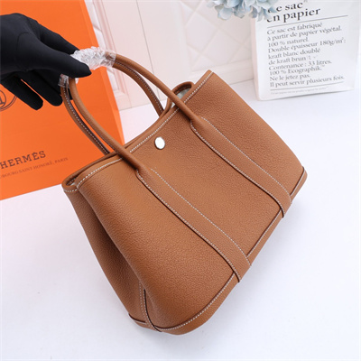 H**mes garden party 30/36cm calfskin leather gold