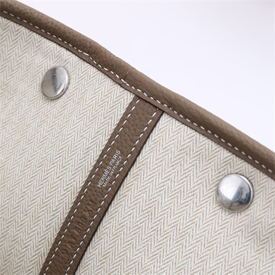 H**mes garden party 30/36cm calfskin leather etoupe