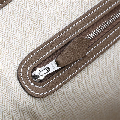 H**mes garden party 30/36cm calfskin leather etoupe