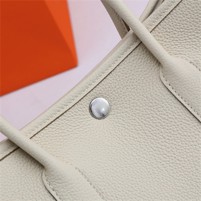 H**mes garden party 30/36cm calfskin leather craie