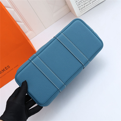 H**mes garden party 30/36cm calfskin leather bley jean