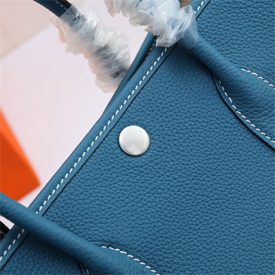 H**mes garden party 30/36cm calfskin leather bley jean