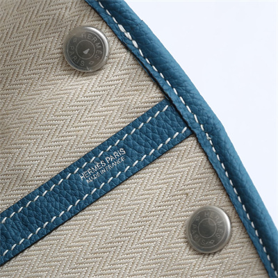 H**mes garden party 30/36cm calfskin leather bley jean