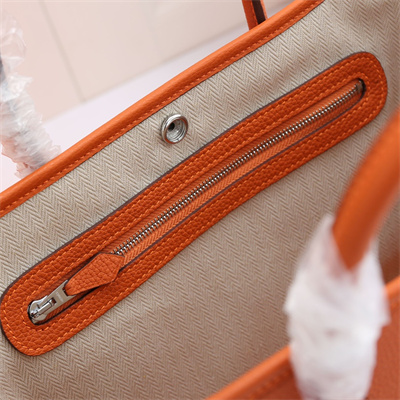 H**mes garden party 30/36cm calfskin leather orange