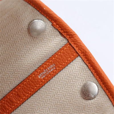 H**mes garden party 30/36cm calfskin leather orange