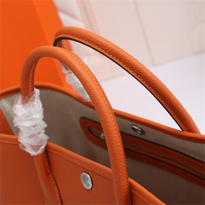 H**mes garden party 30/36cm calfskin leather orange